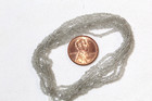 Antique Vintage Micro Seed Beads-16 0 Pale Gray Grey Hanks- 8 Strands Each