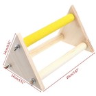 Parrot Bird Wooden Perch Stand Play Toys Gym Bird Grinding Perch Table Platfo