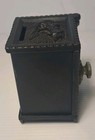 Vintage Cast Iron Coin Metal Bank Combination Door Safe