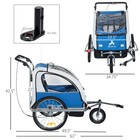 Elite Ii Double Baby Bike Trailer Child Bicycle For Kids Blue
