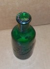 Antique C 1890 s Palmer Perfume Deep Emerlad Green Heavy Glass Dug Cork Bottle