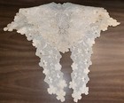Beautiful Victorian C1890 Hand Embroidered Off White Bertha Collar 