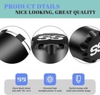 Golf Cart Wheel Center Caps And Lug Nuts Kit For Ezgo Club Car  Black - 20pcs