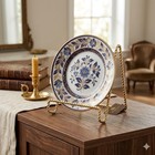 6 Pcs Plate Stands For Display Holder Gold 3 Inch Twist Wire Iron For Picture Fr