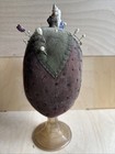 Handmade Primitive Folk Art  make-do  Strawberry Pin Cushion