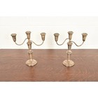Tiffany   Co  Style Art Deco Sterling Silver Candelabras  Pair