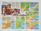 Vintage 1987 National Geographic New England Map Making Of America Massachusetts
