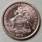 2015 - Bahamas 1 One Cent - World Coin - Magnetic 17mm