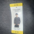 Calvin Klein Jeans Youth French Terry Crew Top Long Sleeve  Size S 7 8  Boys