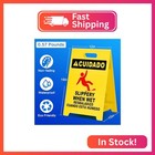 Matthew Cleaning 19   Industrial Wet Floor Sign 6 Pack 2-sided Durable Corrugate