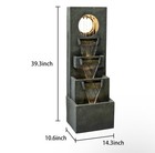 New 4 Tier Ourdoor indoor Water Fountain Zen Garden   Home Waterfall Decor