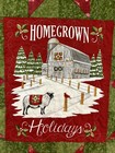 New Handmade Quilt 100  Cotton Homegrown Holidays Farm Christmas  Throw 60x64