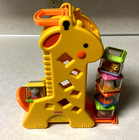 Fisher-price Peek-a-blocks Tumblin Sounds Giraffe Toy Complete W  5 Zoo Blocks