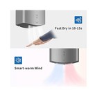 1400w Silver Hand Dryer  Quick Dry  Low Noise   Easy Plug in Installation