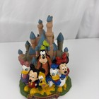 Disney Disneyland Castle Piggy Coin Bank Mickey Minnie Donald Daisy Goofy Pluto