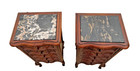 Antique Pair Of French Nightstands Bedside Tables Five Hand Carved Drawers