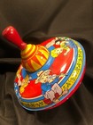 Vintage Child   s Toy  Spinning Top  Tin W dancing   Music Litho  Ohio Art  Usa