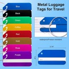 8 Pack Luggage Tag Aluminum Luggage Tags Set Luggage Tag With Name Id Card