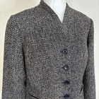 Coldwater Creek Jacket 6 Blue Brown Tweed Button-front Blazer Women s