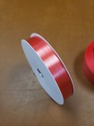 Red Poly Satin Ribbon Wide 1 1 4   250 Yards New On Roll