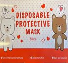  kids  50 Pc Disposable Face Mask 3-ply Non-medical Ear Loop Mouth Cover - Bear