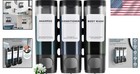 Shampoo Conditioner Dispenser Set Wall Mounted No Drill Large Capacity Black