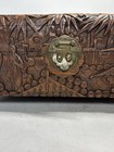 Antique Hand Carved Wood  yu Ting  Good Luck Chest  Hong Kong 11 3 4 x6 