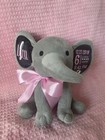 Personalized Pink Blue Plush Elephant Stuffed Animal For Infant Birth Baby Gift