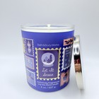 New Bath   Body Works Let It Snow Soy Wax Blend Scented Single Wick Candle 8 Oz