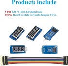 Wwzmdib 4 Digit 7 Segment Digital Tube Led Display Board For Arduino  5 Pcs  