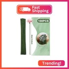 100 Pcs 18 Gauge Green Floral Wire Stems For Artificial Flower Making flexible P