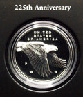 2017  p  Proof American Liberty 225th Anniversary 1oz Silver Medal Box   Coa