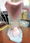 Hull Art Pottery B-5-7 1 2  Cornucopia Vase Pastel Blue Pink Bow Knot Handle 10 