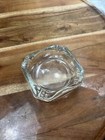 Vintage Large  Heavy  Square  Clear Glass Cigar Or Cigarette Ash Tray