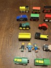 Huge Lot Mixed Wooden Trains People  Brio  Maxim  All Compatible With Thomas
