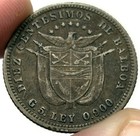 1904 Panama Silver 10 Centesimos Balboa Coin