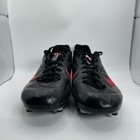 Nike Soccer Shoes Cleats Mens Size 9 Black Red Gray Swoosh