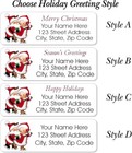 60 Christmas Return Address Labels Personalized 3 4  X 2 1 4  Santa Couple