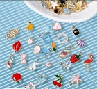 100 Pcs Mixed Random Cute Enamel Charms Bracelet Necklace Jewelry Diy