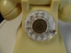 Vtg F1 Ivory Bell  System 1940s Western Electric Rotary Dial Desk Phone Untested
