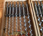 Vintage Irwin 13 Auger Bits  4 To  16 Mainbor Bits In Wood Box booklet