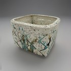 Vintage Drip Glaze Pottery Planter Mid Century Modern Ceramic Flower Pot