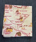 Vintage Mid Century Modern Souvenir State Alaska Card Table Tablecloth 48  X 45 