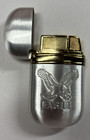 Butane Cigarette Lighter W  Eagle Engraving Case Included Silver And Gold