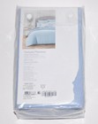 New Sky Textured Matelasse Light Blue Euro Pillow Sham Set Pair