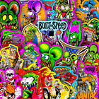 Rat Fink Ed Roth Vinyl Decals 40pcs Hot Rod Custom Car Bike Skateboard Sticker