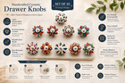 12 Original Marrakesh Multicolour Drawer Knob Mosaic Ceramic Cabinet Knob