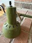Vintage Industrial Articulating Machine Lamp Green Swing Arm Desk Light
