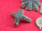 Authentic Medieval Bronze Artifacts Lot 8 - Gilded Buckles   Cloak Fasteners   