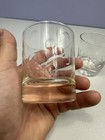 Vintage Pair Of Etched Pebble Dots Cocktail Glasses Collectible Mcm Lot Clear